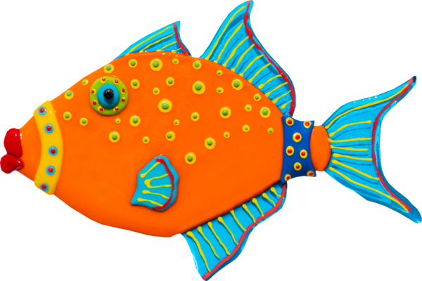 Trigger Fish - Large - Orange