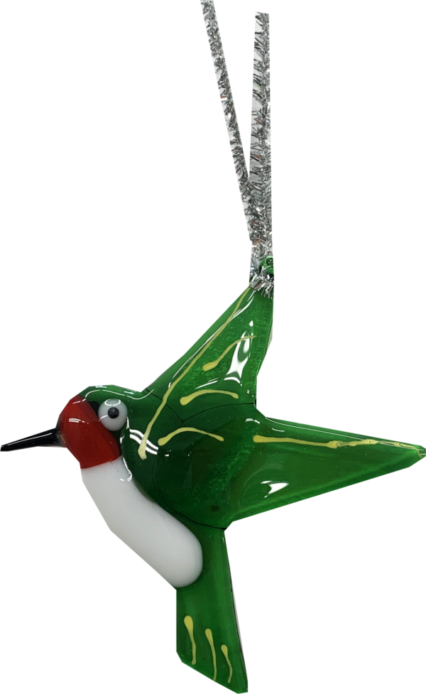 Humming Bird Ornament, Ruby Red