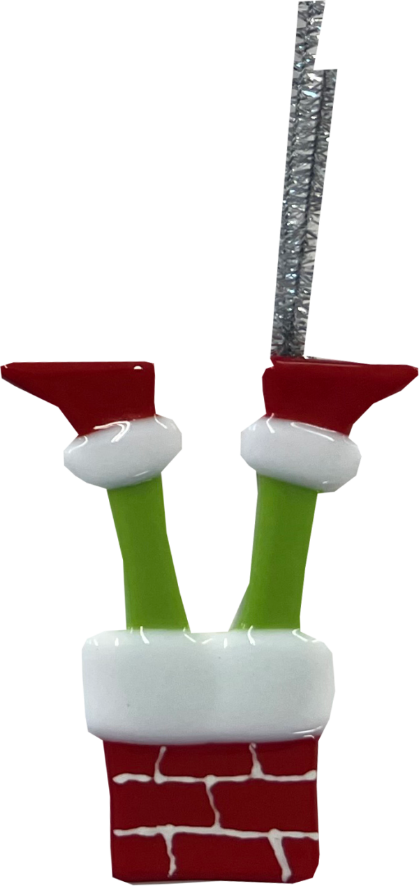 Grinch Down Chimney Ornament